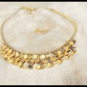 Gold Necklace & Earring set